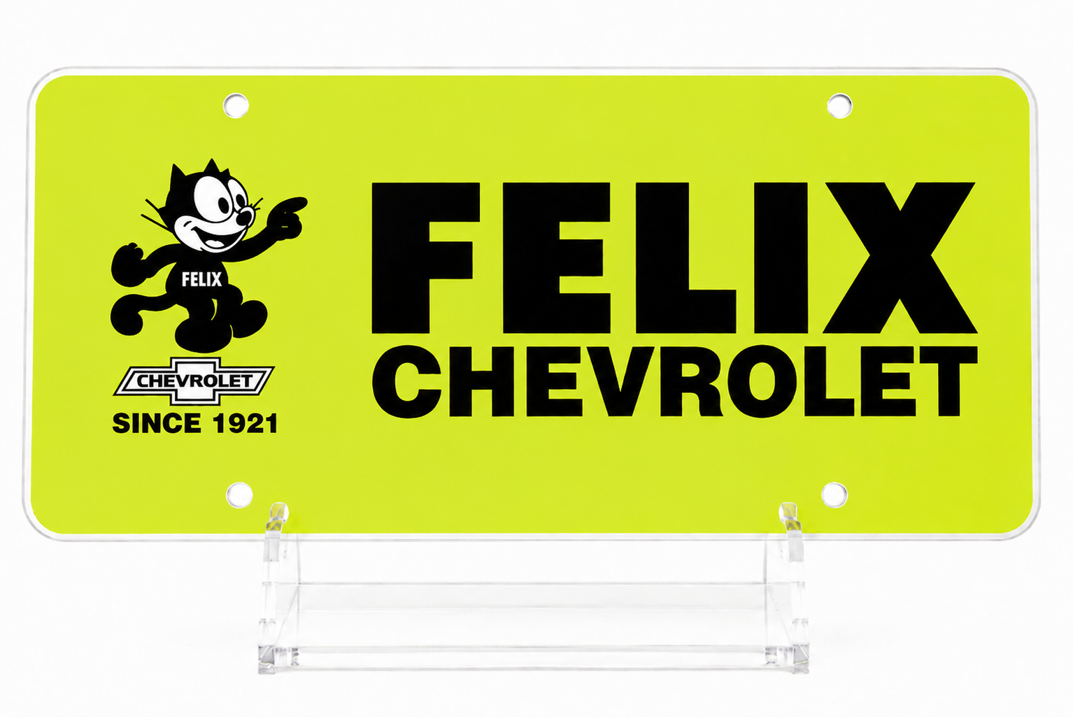 Plastic License Plate Retro Yellow Insert – Felix Chevrolet Store
