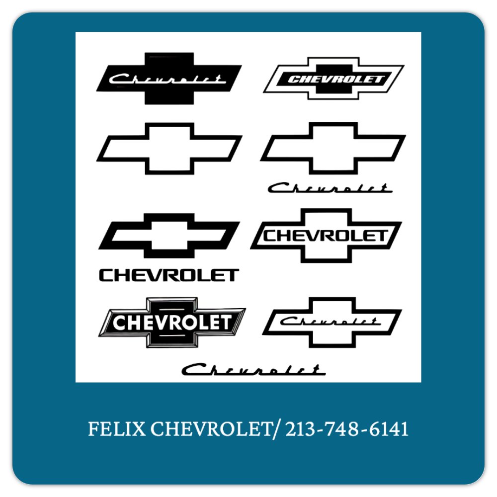Felix Chevrolet blue Chevrolet logo collage collectible fridge magnet