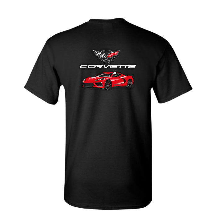 Red Corvette Metal Flake T shirt