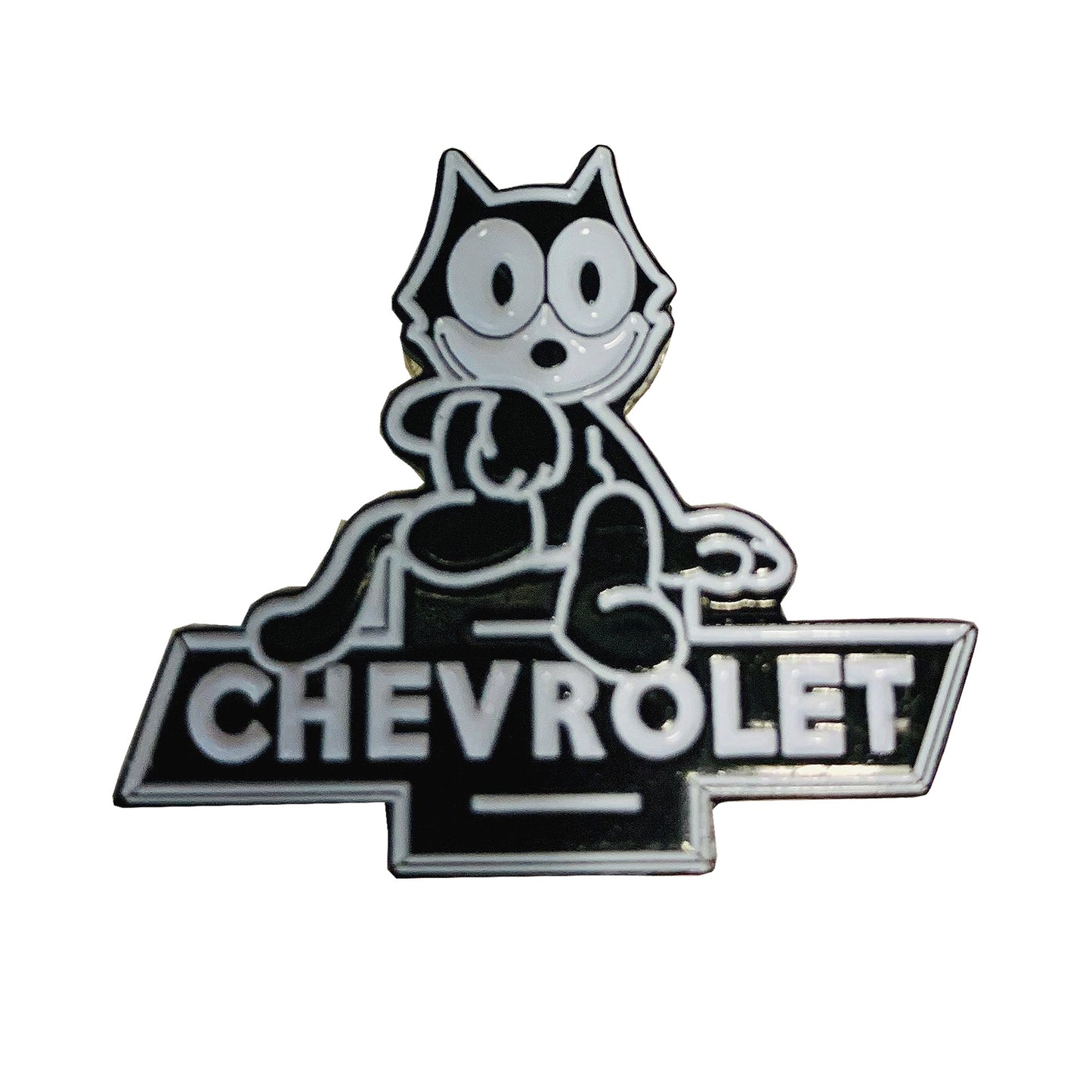 Felix Chevrolet Sitting Cat Pin