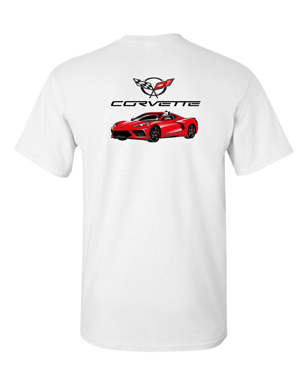 Red Corvette Metal Flake T shirt