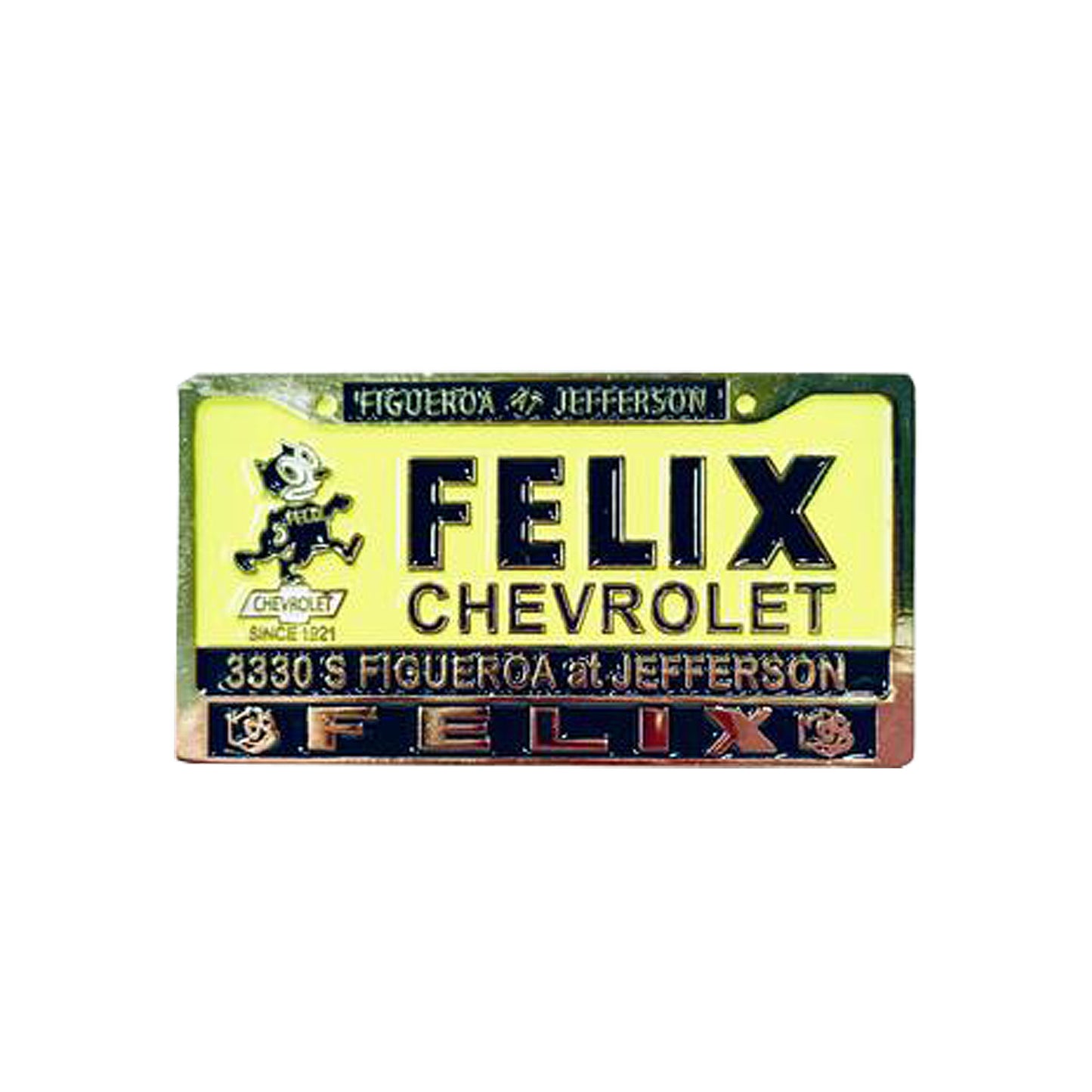 Original Felix Chev License Plate Pin