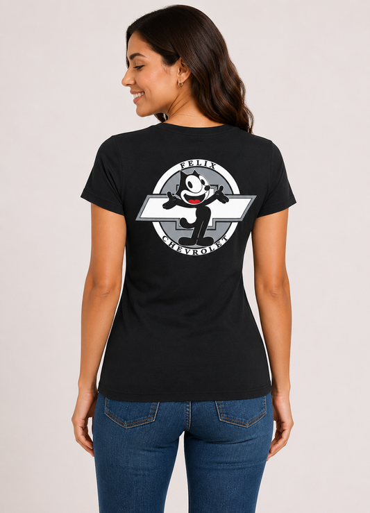 Happy Cat Woman V-Neck
