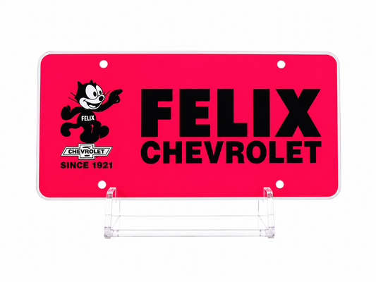 Plastic License Plate Pretty in Pink Insert