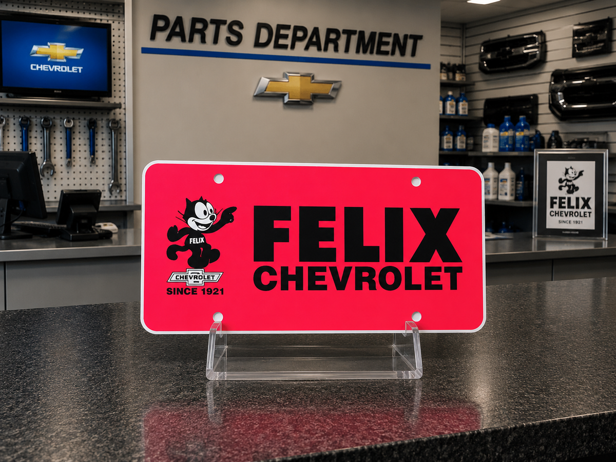Plastic License Plate Pretty in Pink Insert – Felix Chevrolet Store
