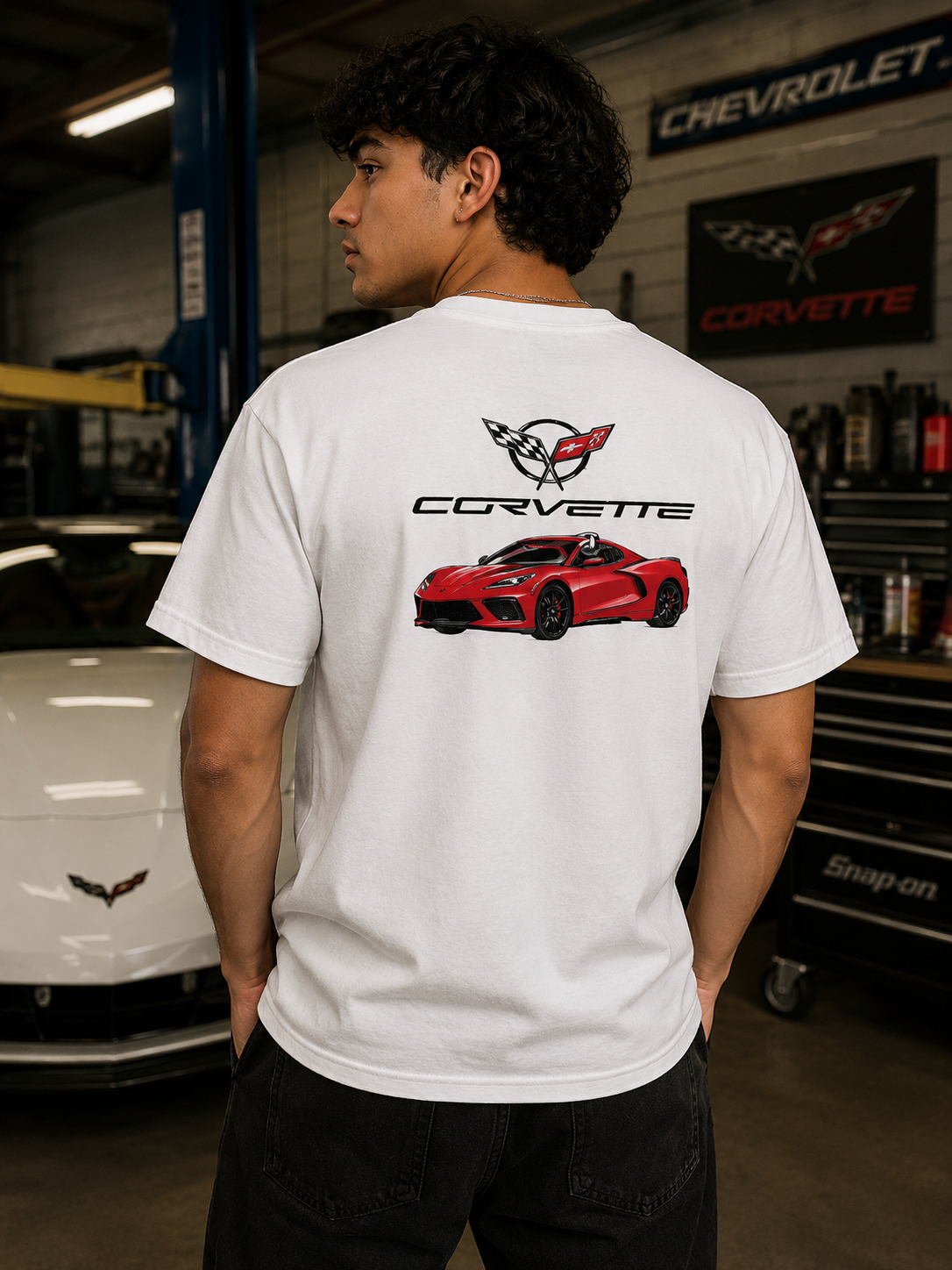 Red Corvette Metal Flake T shirt