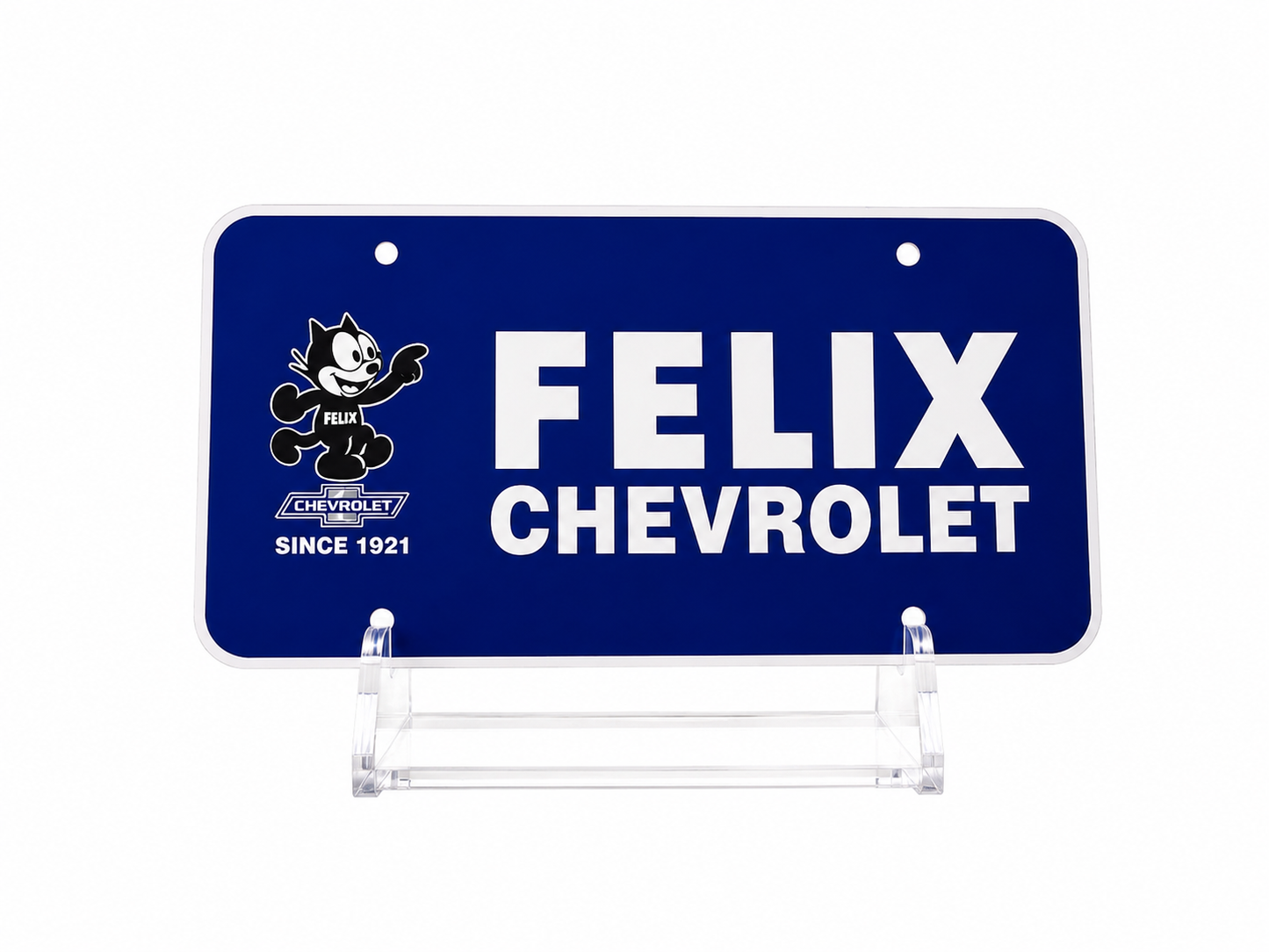Plastic Blue License Plate Insert