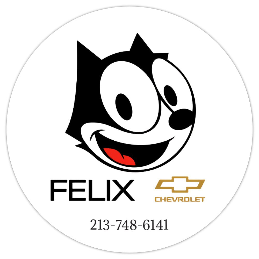 Felix Chevrolet round mascot logo collectible fridge magnet
