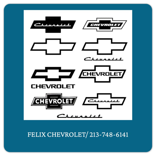 Felix Chevrolet blue Chevrolet logo collage collectible fridge magnet
