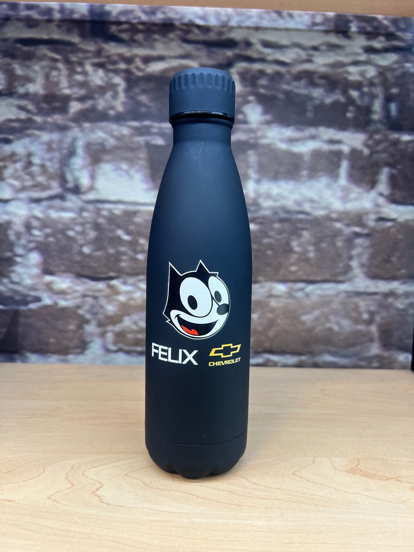 Black Felix Chevrolet insulated stainless steel water bottle