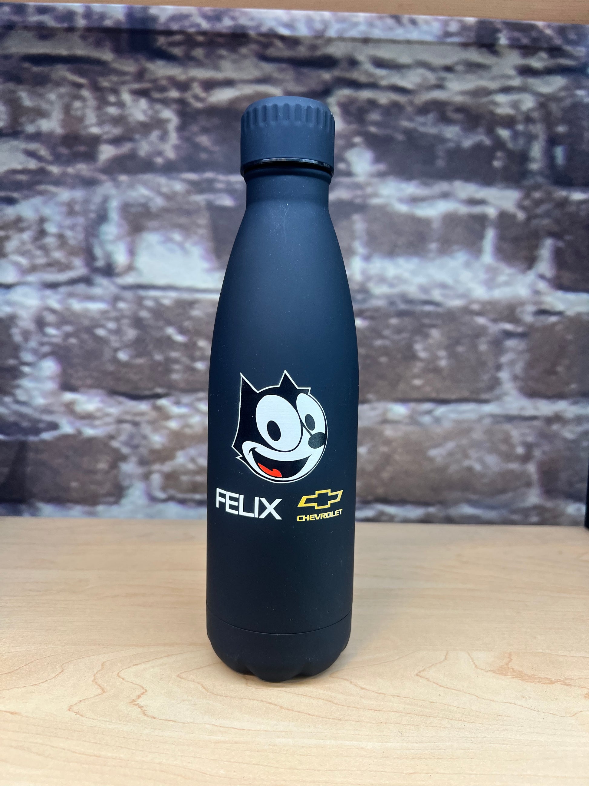 Black Felix Chevrolet insulated stainless steel water bottle