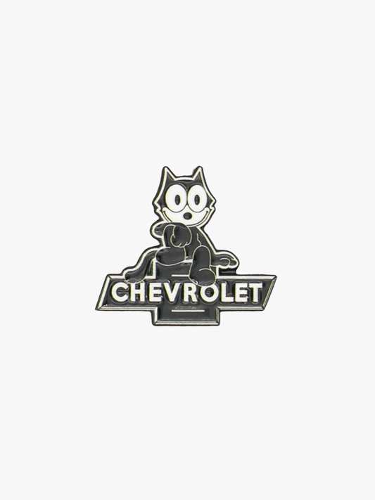 Felix Chevrolet Sitting Cat Pin