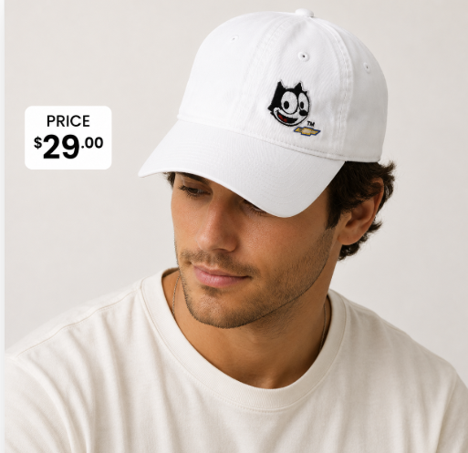 Felix Chev White Baseball Cap