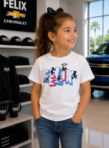 Felix Funhouse Tee – Youth – White