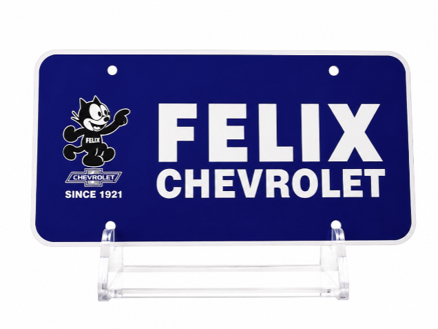 METAL  Blue License Plate Insert