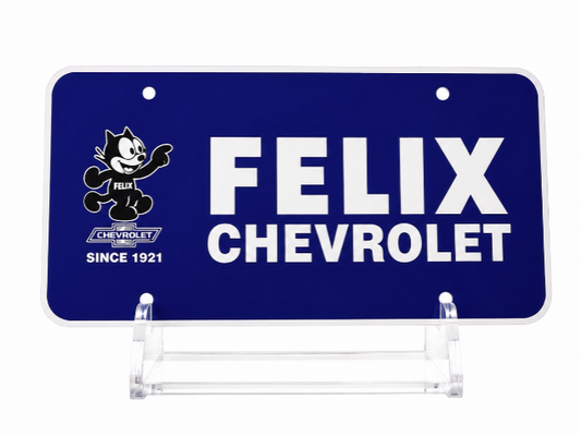 METAL  Blue License Plate Insert
