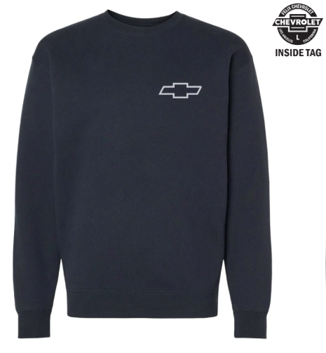 Felix Classic Crewneck sweatshirt in black with Chevrolet bowtie logo