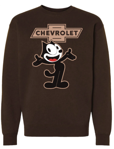 Felix Classic Crewneck sweatshirt in brown with oversized Felix The Cat graphic