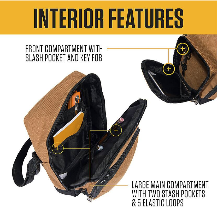 Interior storage compartments of Felix Utility Crossbody Bag