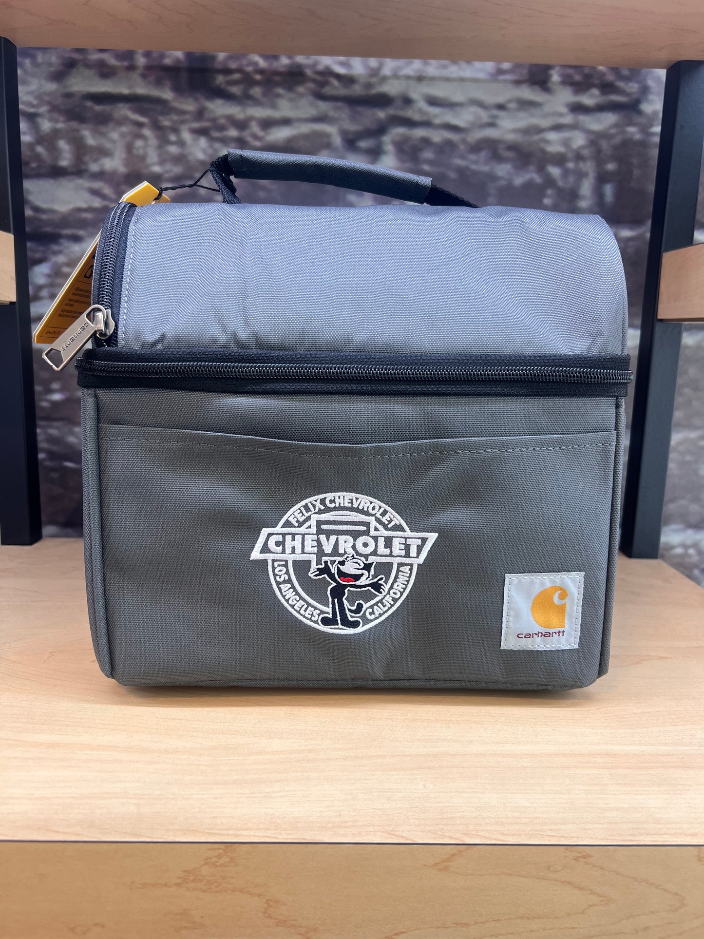 Front angle view of Felix Workday Lunch Cooler – Grey