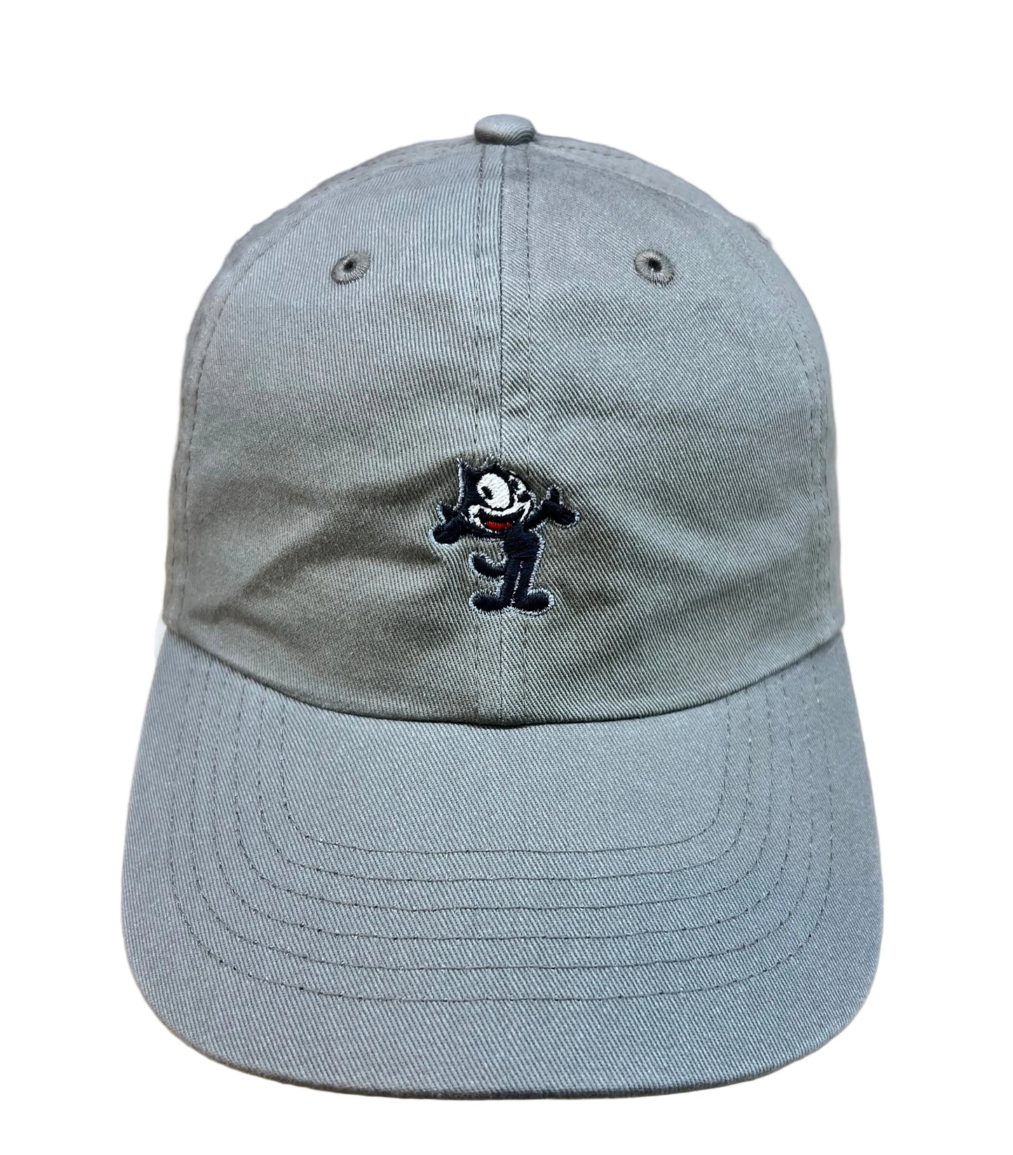 Grey Felix The Cat relaxed fit dad hat with curved brim