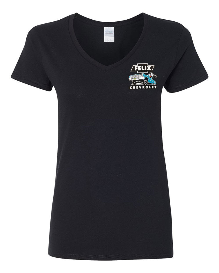 1964 LowRider Women Blue Metal Flake V Neck shirt
