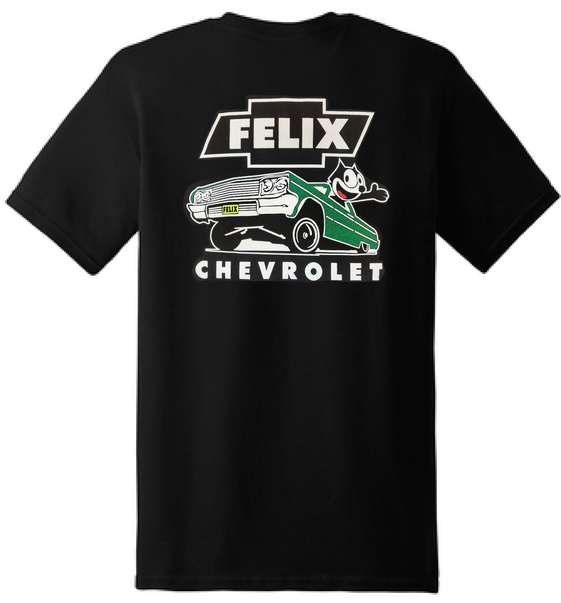 Back view of 1964 Impala Metal Flake Tee – Green