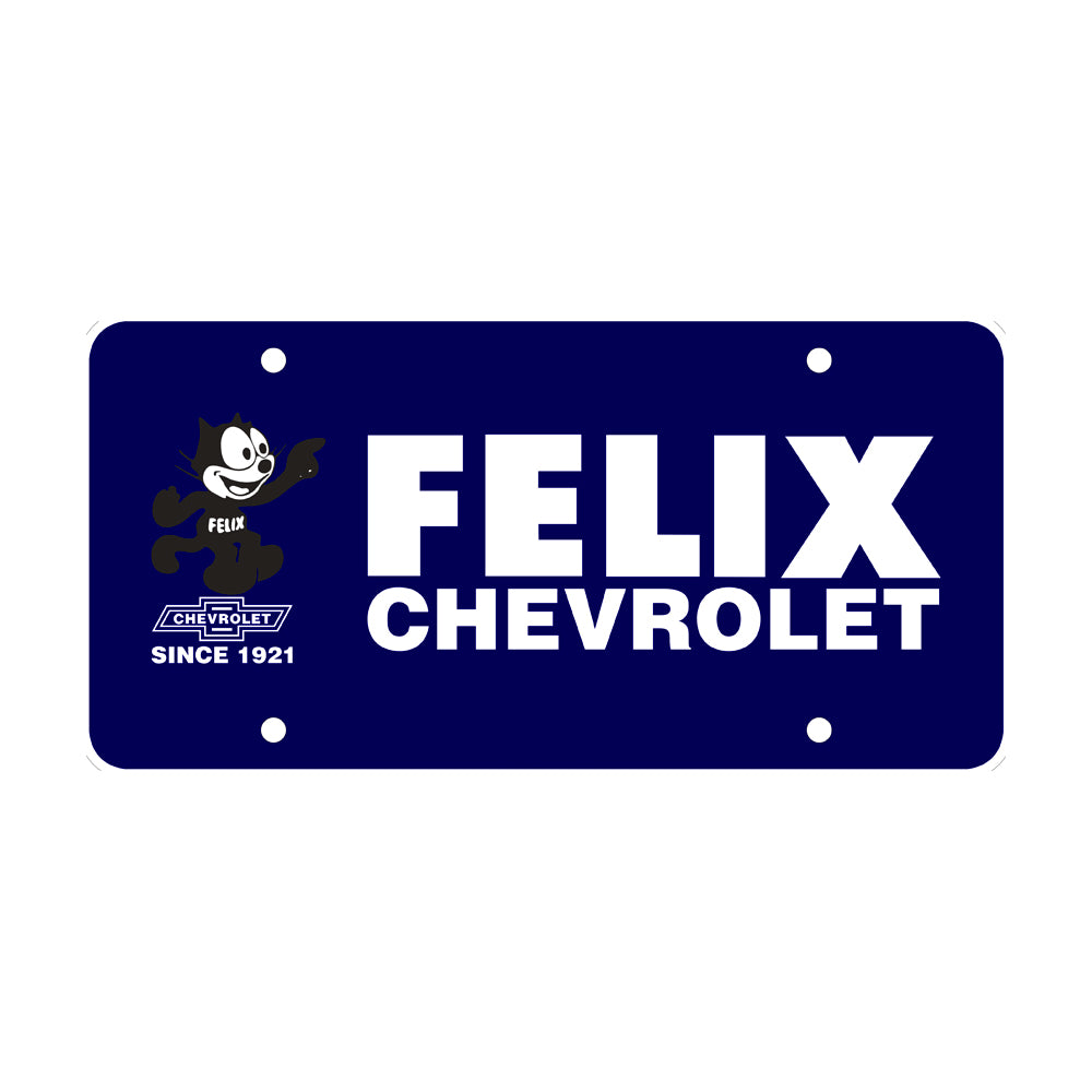 Plastic Blue License Plate Insert