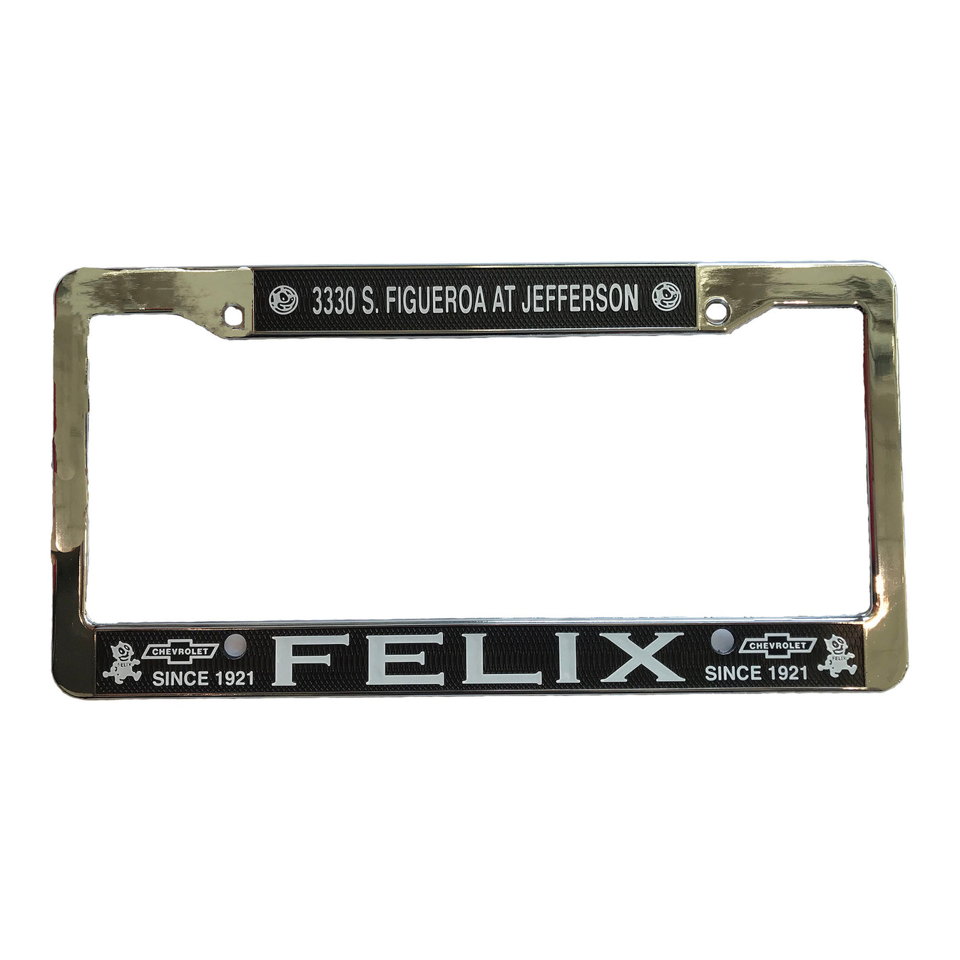 Chrome License Plate Metal Frame Felix Chevrolet Store
